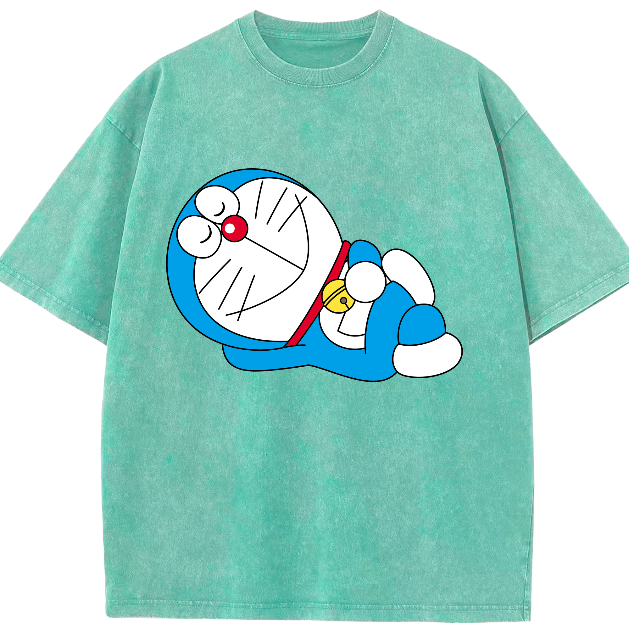 （画像用） ドラえもん Doraemon 綿100% ヴィンテージ風 半袖Tシャツ（フロントプリント）